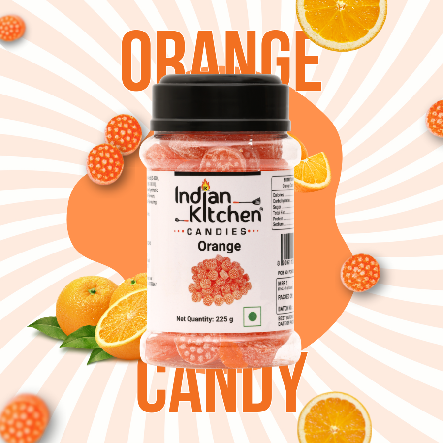 Indian Kitchen Orange Candy 225g orange candy